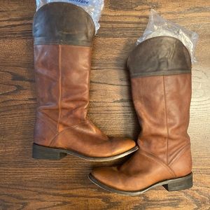 Stetson two tone leather boots
